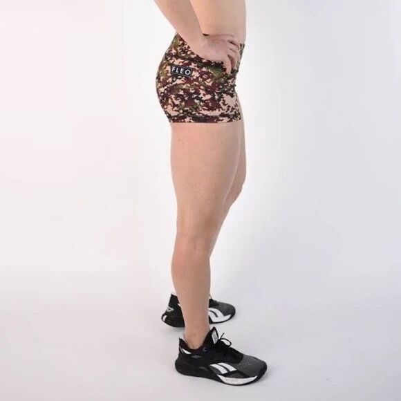 FLEO Digi Camo Shorts (Original) size small brown green - Picture 6 of 10